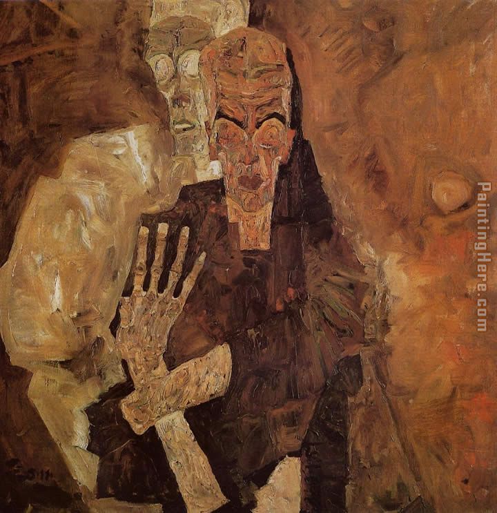 The Self-Seers painting - Egon Schiele The Self-Seers art painting